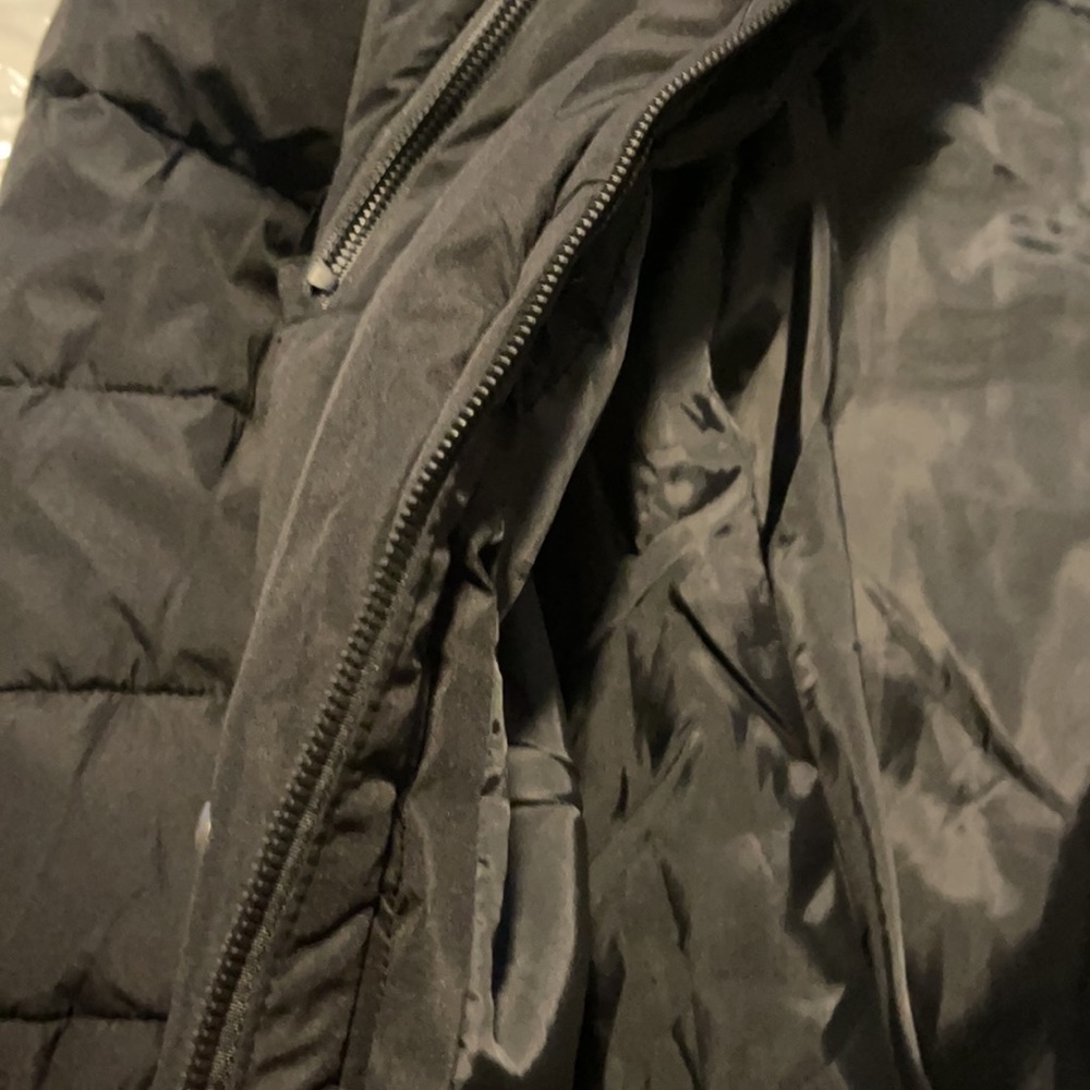 ONE LEFT⭐️ NEW Faux Fur Harness Buckle Belt Puffer Jacket - Picture 7 of 14
